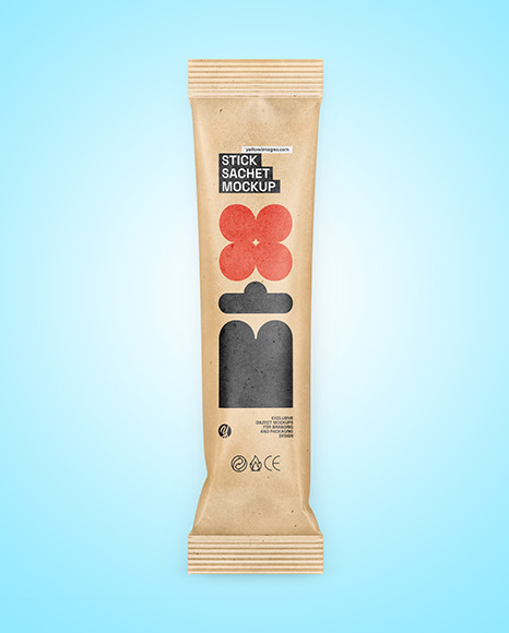 Kraft Stick Sachet Mockup