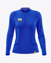 Women’s Long Sleeve Jersey with Zipper Mockup