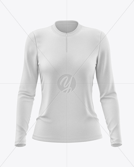 Women’s Long Sleeve Jersey with Zipper Mockup