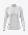 Women’s Long Sleeve Jersey with Zipper Mockup