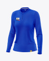 Women’s Long Sleeve Jersey with Zipper Mockup