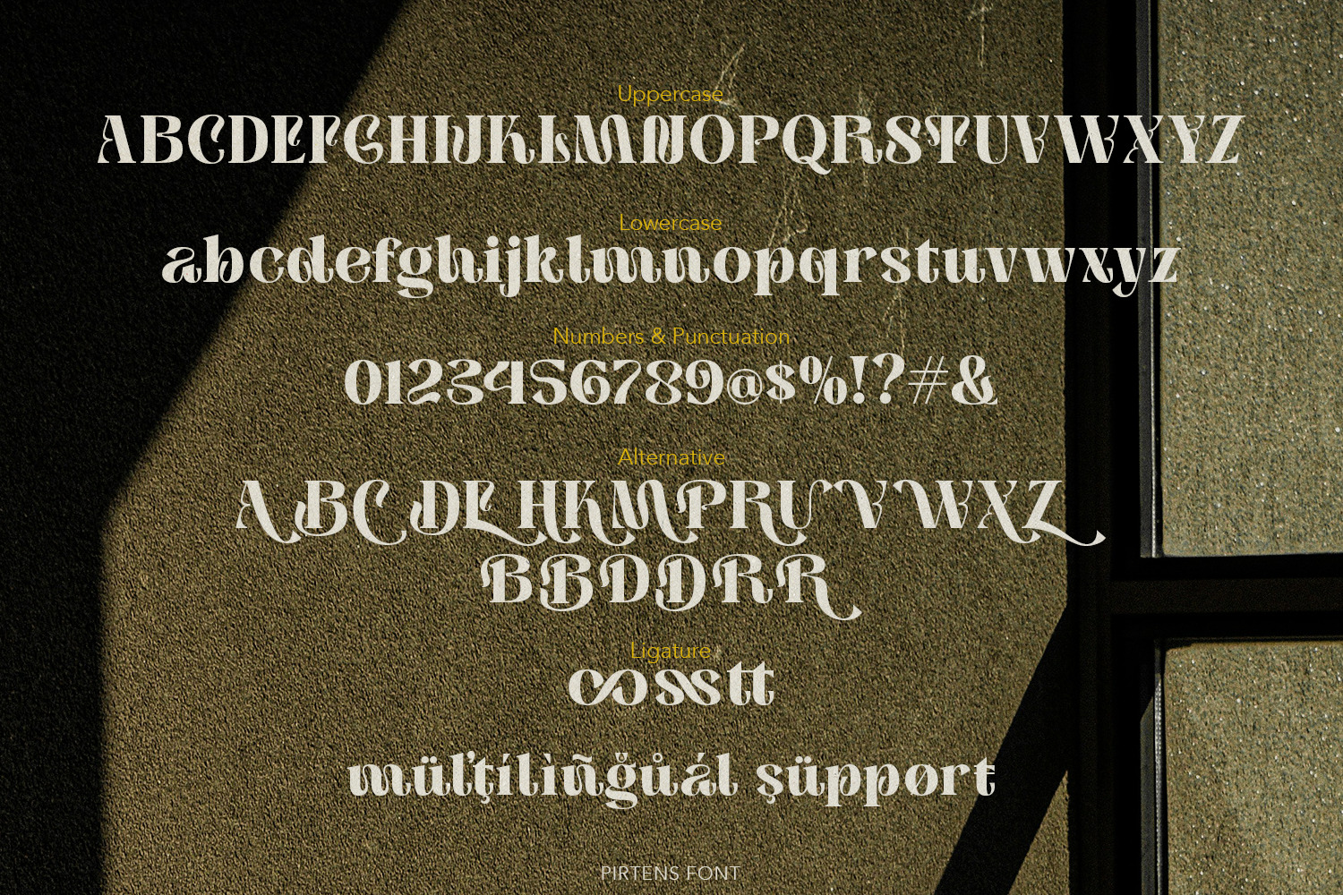 Pirtens Display Font Pirtens Display Font