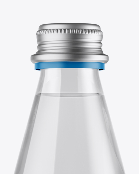 Clear Glass Water Bottle Mockup