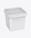 Matte Plastic Container Mockup - Half Side View (High-Angle Shot)