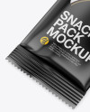 Matte Snack Pack Mockup - Half Side View (High-Angle Shot)