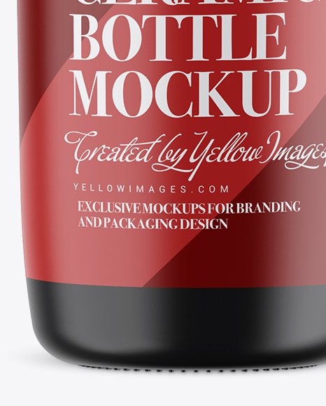 Matte Ceramic Water Bottle Mockup