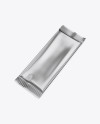 Metallic Snack Pack Mockup - Half Side View (High Angle Shot)