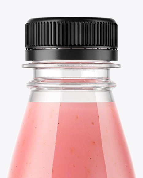 Strawberry Smoothie Bottle Mockup