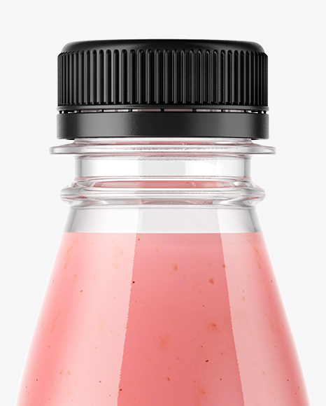 Strawberry Smoothie Bottle Mockup