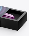 Opened Box with Vibrator Mockup - Half Side View