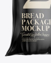 Glossy Transparent Bread Package With Clip Mockup