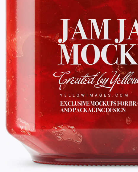 900ml Cherry Jam Glass Jar w/ Clamp Lid Mockup 900ml Cherry Jam Glass Jar w/ Clamp Lid Mockup