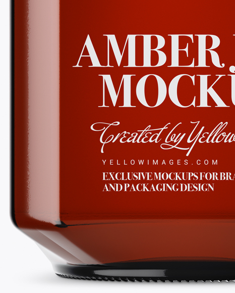 900ml Amber Glass Jar w/ Clamp Lid Mockup - Free Download Images High