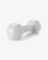 Glossy Dumbbell Mockup - Half Side View