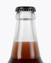 Clear Glass Brown Ale Bottle Mockup