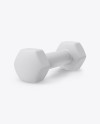 Textured Dumbbell Mockup - Half Side View