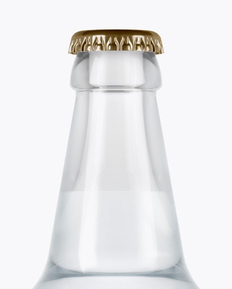 Clear Glass Water Bottle Mockup
