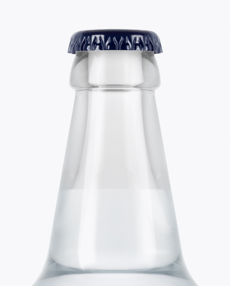 Clear Glass Water Bottle Mockup