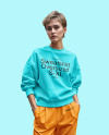 Woman Wearing an Oversize Sweatshirt and Pants Mockup