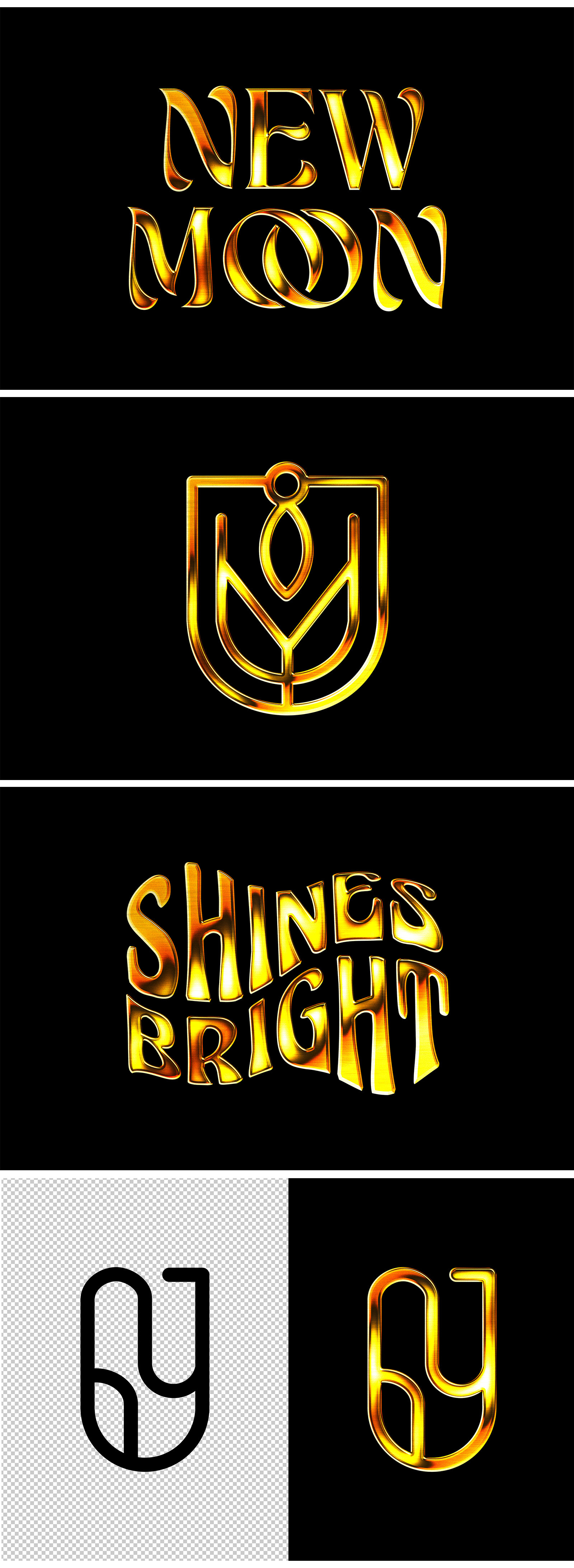 Gold Text & Logo Effect Gold Text & Logo Effect