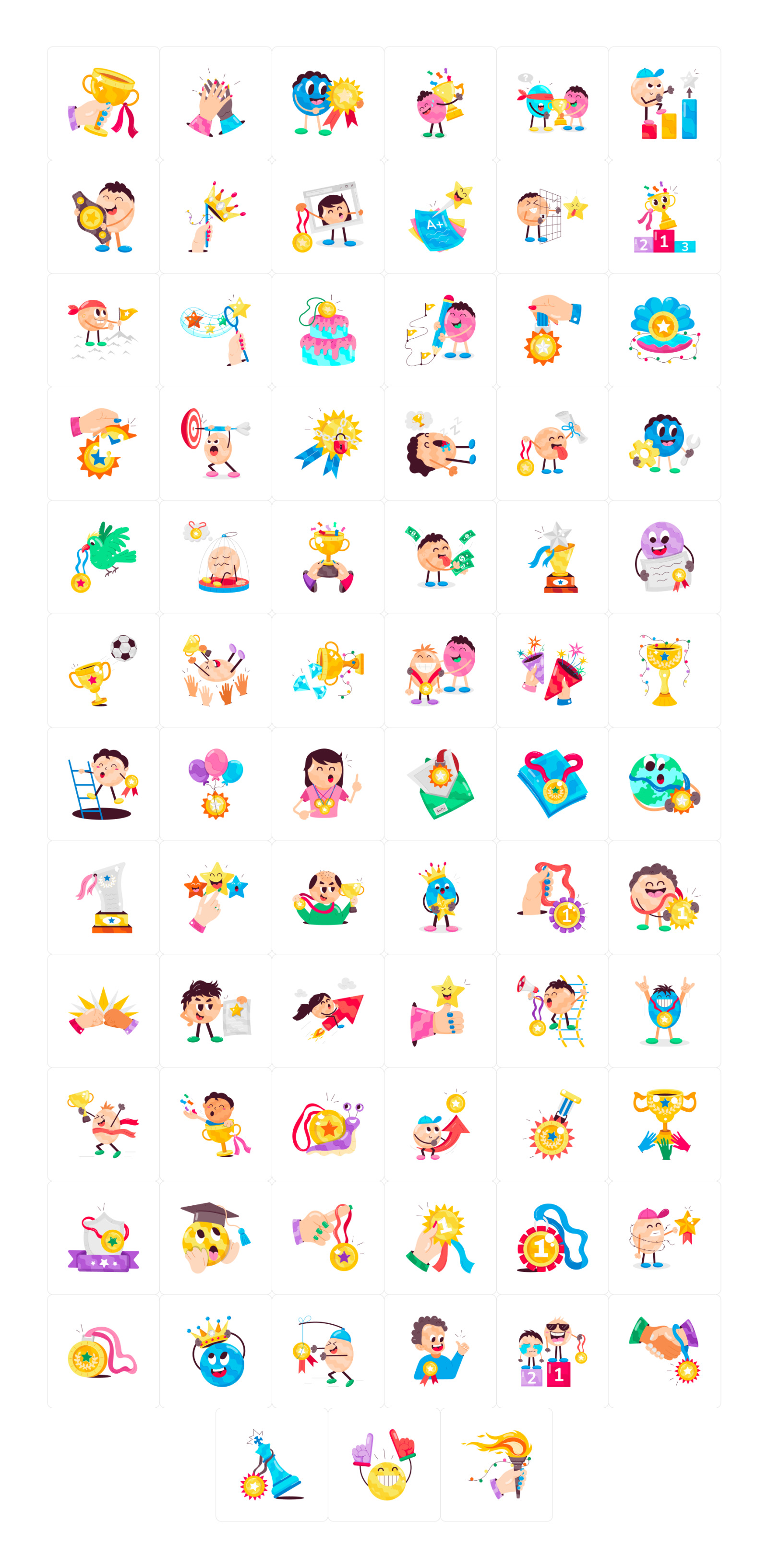 Animated Achievements Stickers Animated Achievements Stickers