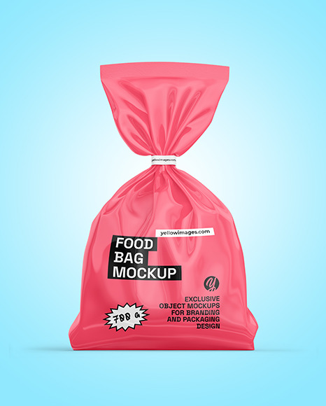 Glossy Food Bag Mockup