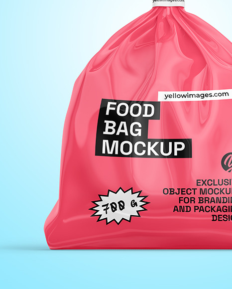 Glossy Food Bag Mockup