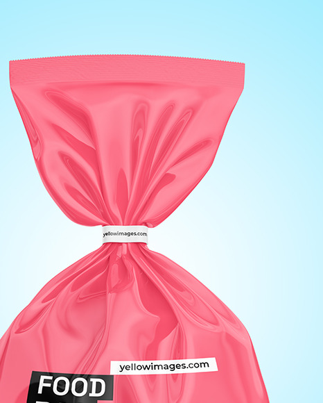 Glossy Food Bag Mockup