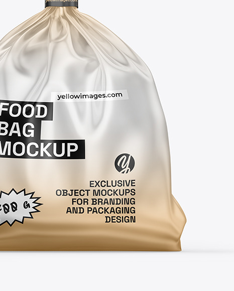 Matte Metallic Food Bag Mockup