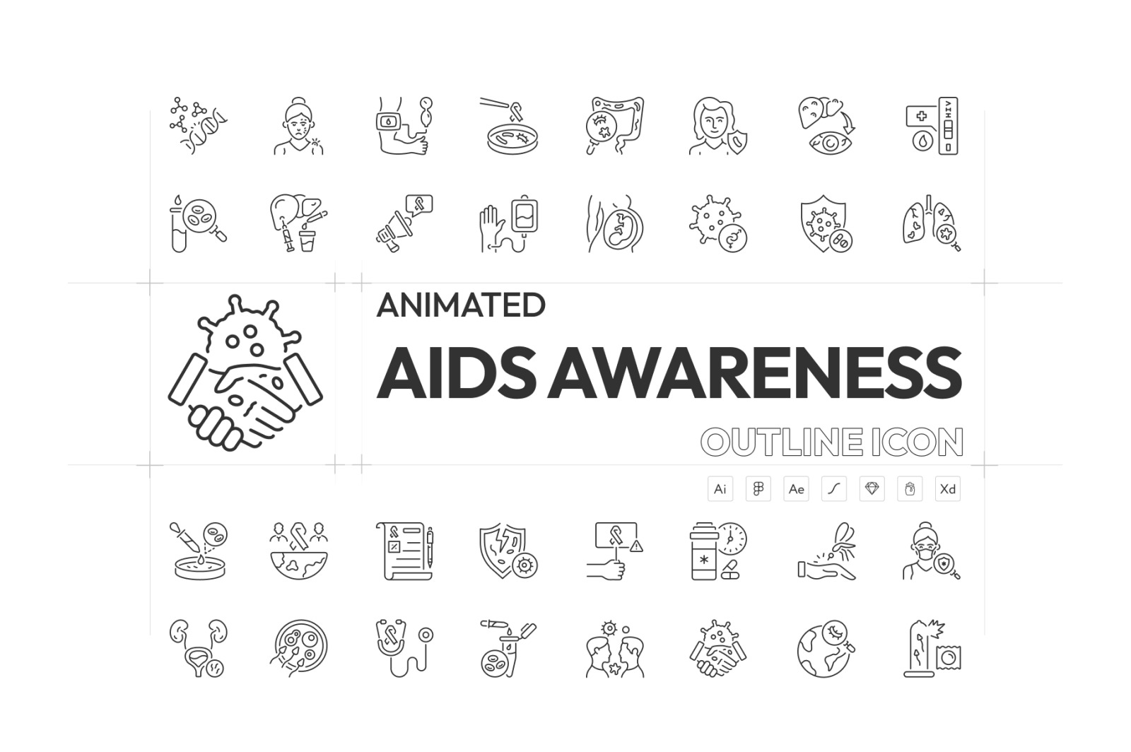 Animated AIDS Awareness Icons Animated AIDS Awareness Icons