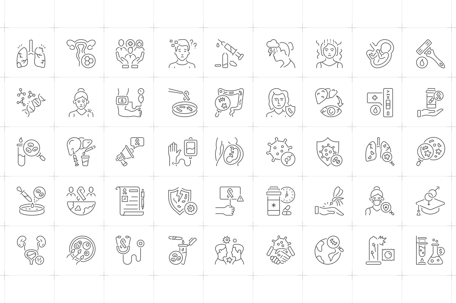 Animated AIDS Awareness Icons Animated AIDS Awareness Icons