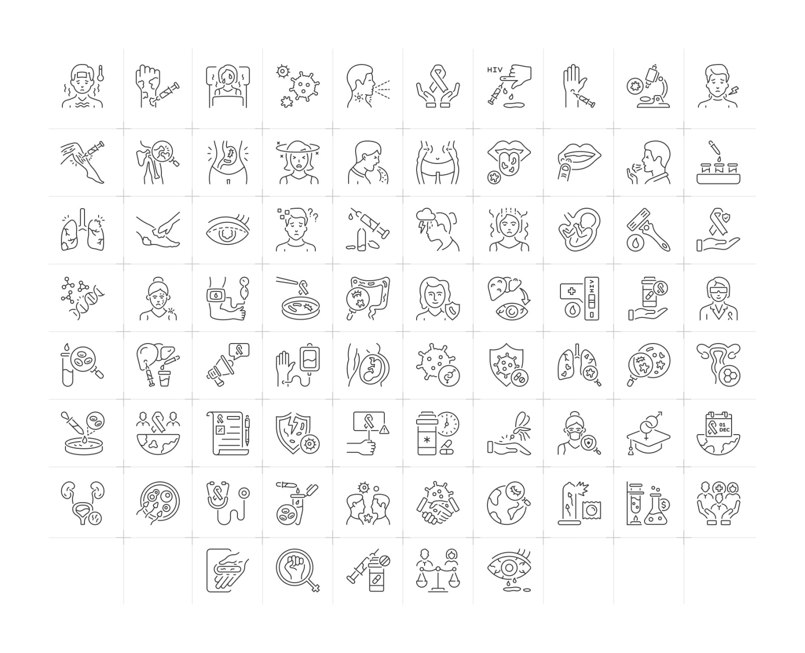 Animated AIDS Awareness Icons Animated AIDS Awareness Icons