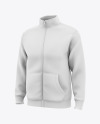 Men’s Full-Zip Sweatshirt Mockup - Half Side View