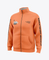 Men’s Full-Zip Sweatshirt Mockup - Half Side View