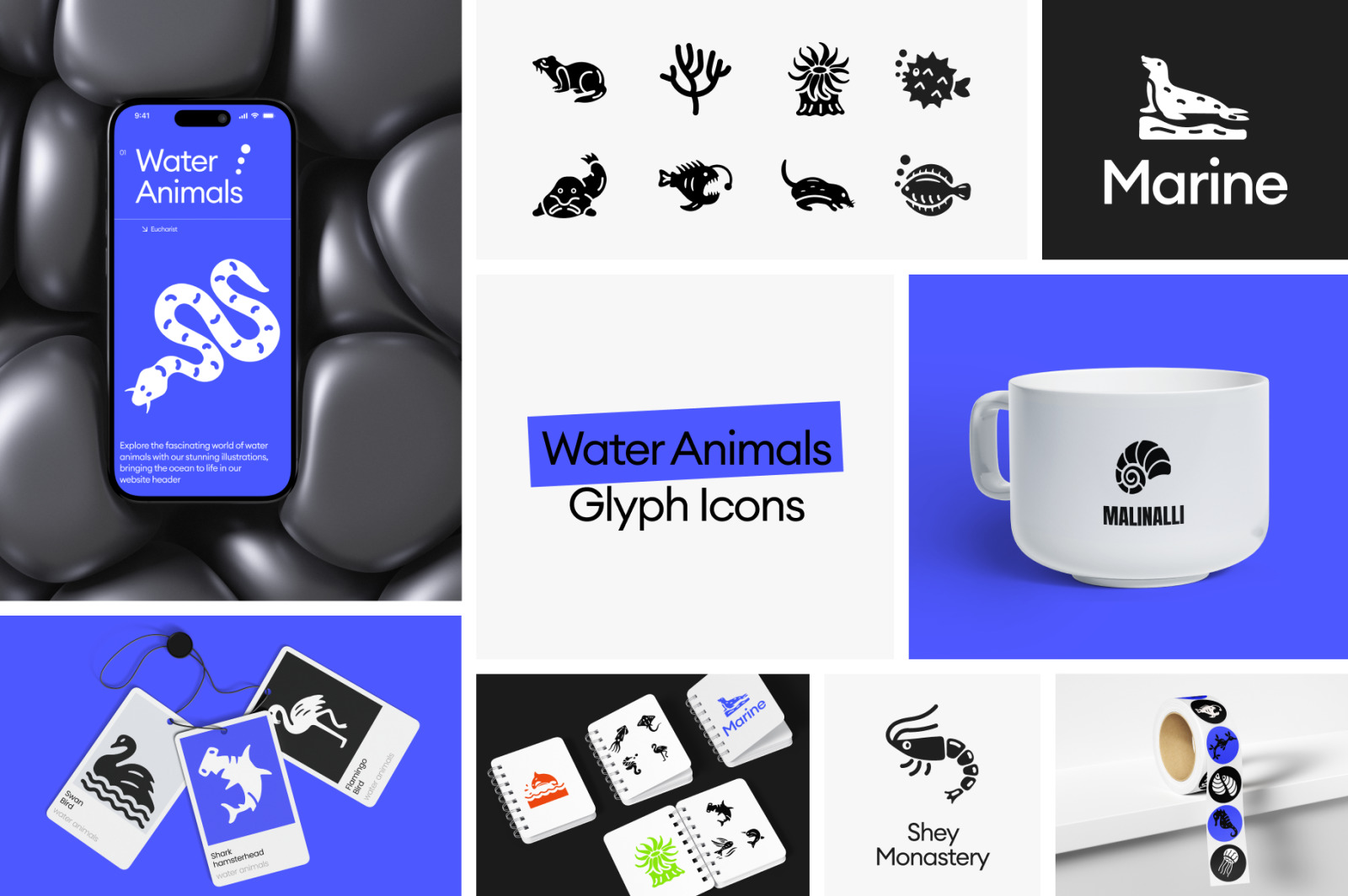 Water Animals Icons Water Animals Icons