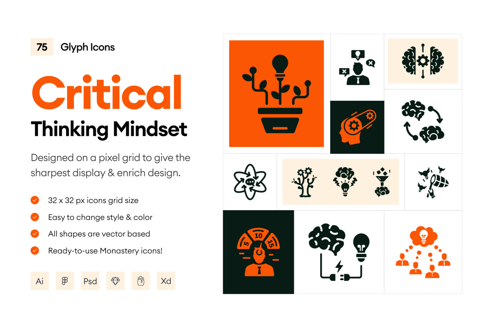 Critical Thinking and Mindset Icons Critical Thinking and Mindset Icons