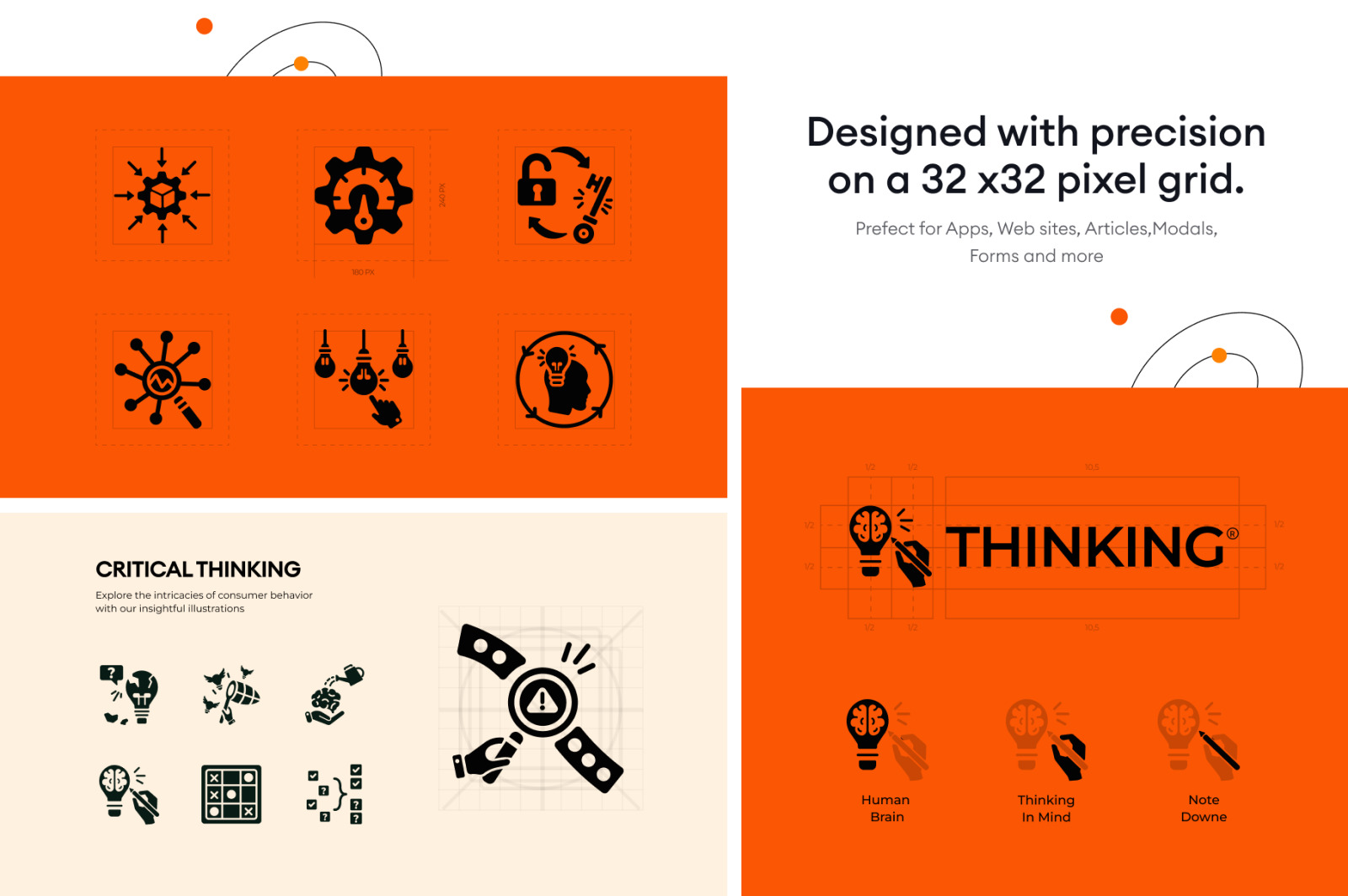 Critical Thinking and Mindset Icons Critical Thinking and Mindset Icons