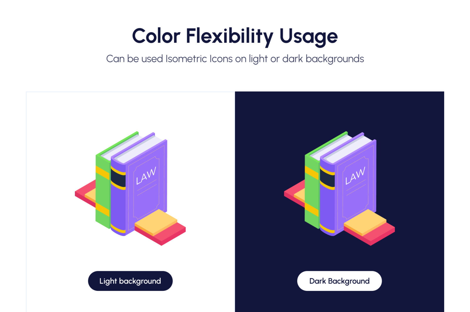 Law and Justice Isometric Icons