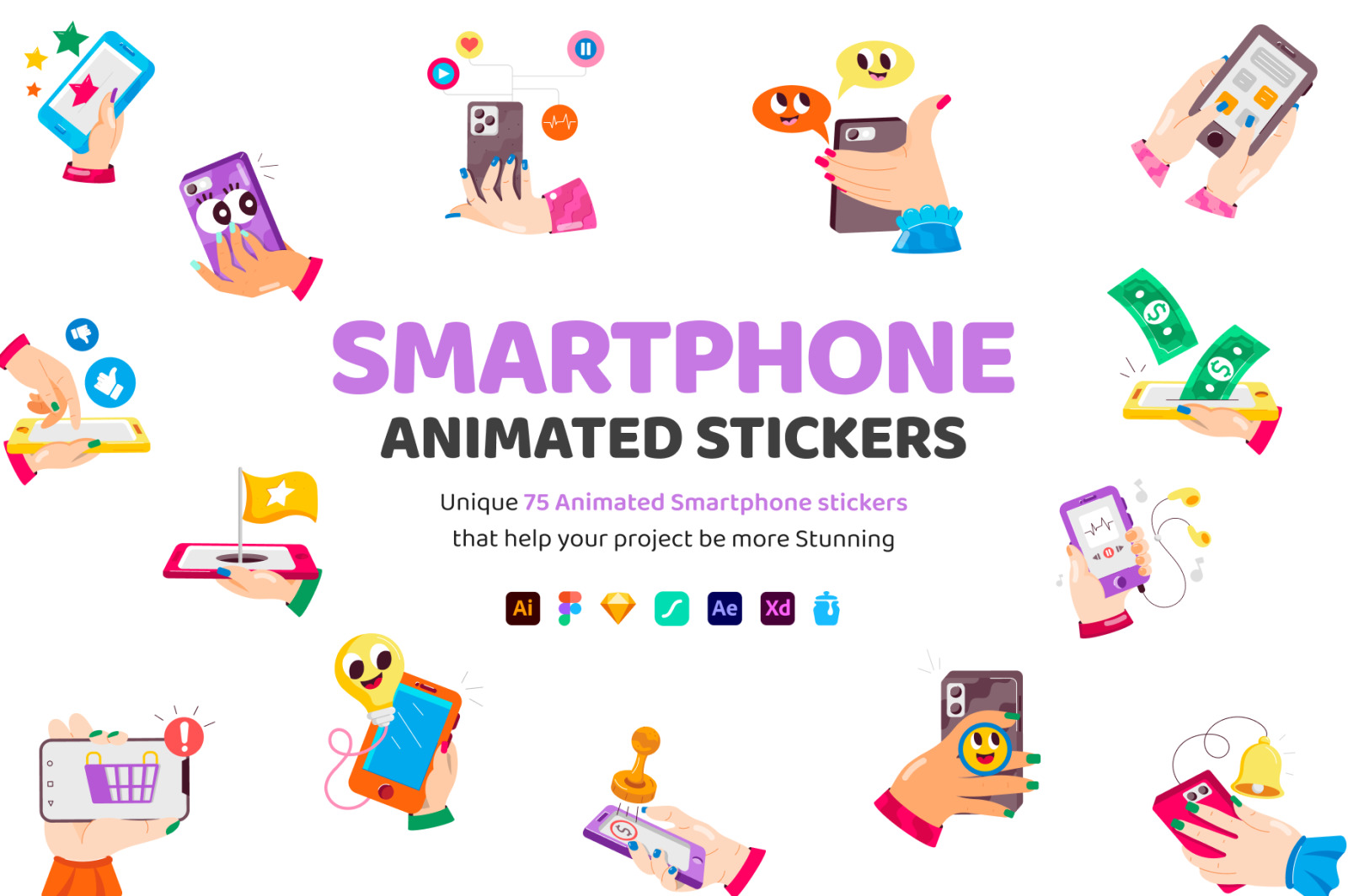 Animated Smartphone Stickers Animated Smartphone Stickers