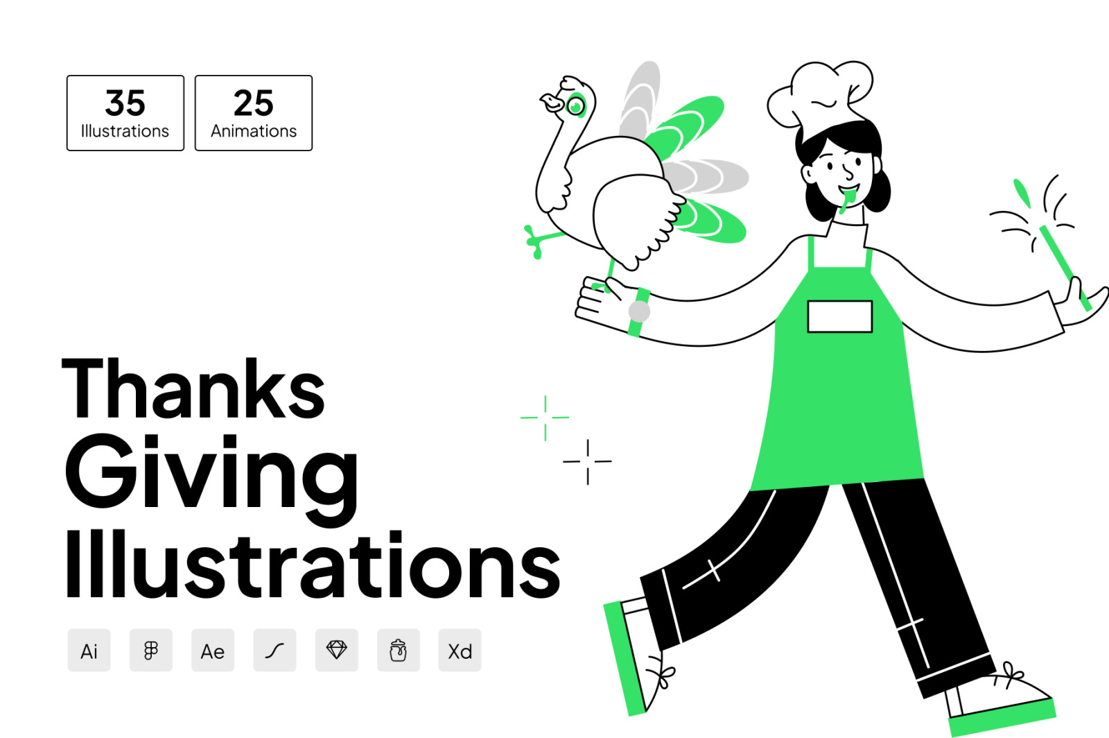 Thanksgiving Mini Illustration Set Thanksgiving Mini Illustration Set