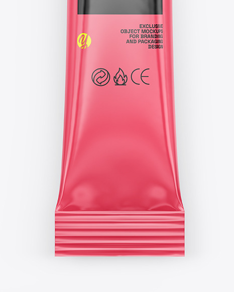 Glossy Stick Sachet Mockup