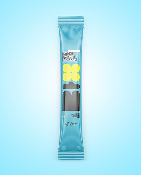 Glossy Stick Sachet Mockup