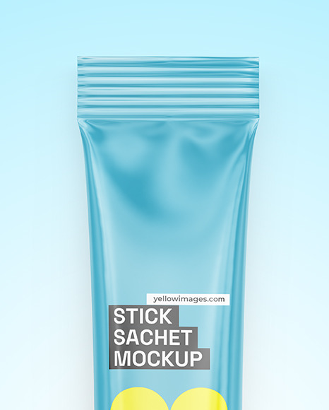 Glossy Stick Sachet Mockup