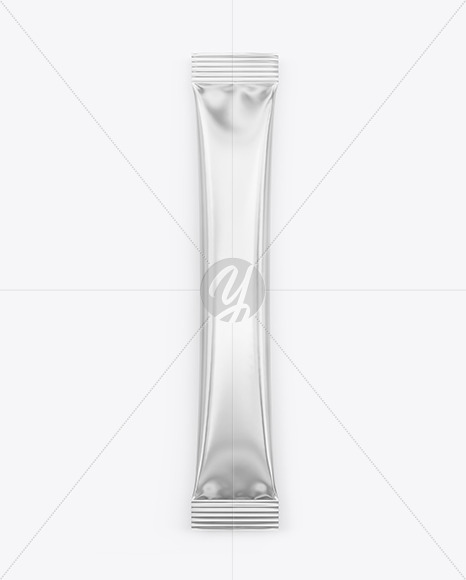 Glossy Metallic Stick Sachet Mockup