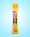 Glossy Metallic Stick Sachet Mockup