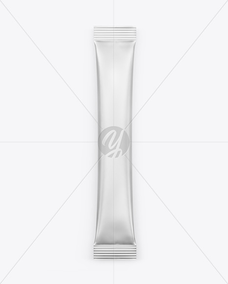 Matte Metallic Stick Sachet Mockup