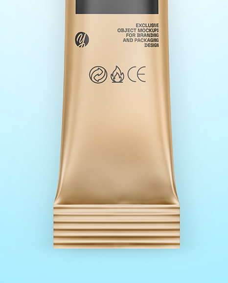 Matte Metallic Stick Sachet Mockup