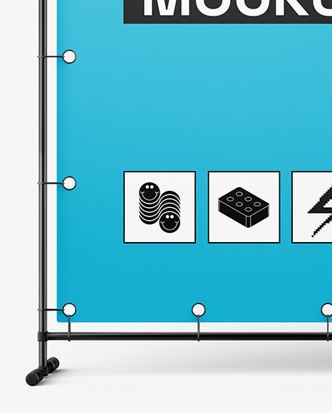Press Wall Banner Mockup - Front View