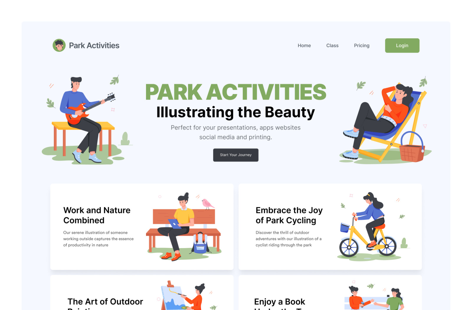 Park Activities Illustrations Park Activities Illustrations