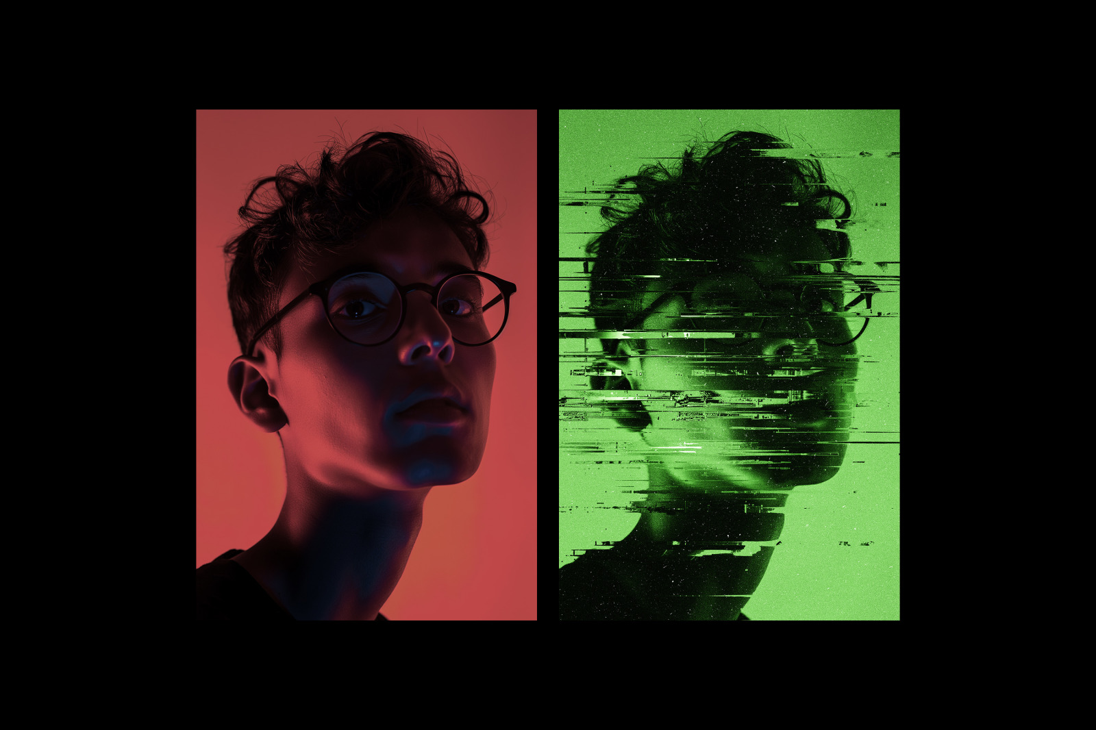 Glitch Distortion Photo Effect Glitch Distortion Photo Effect